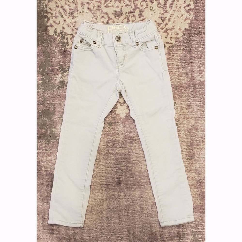 Peek Dungarees Girls Skinny Corduroy Pants Size 2